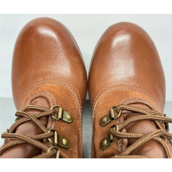 Lucky Brand Womens Tanner Platform Ankle Boots Faux Fur Whiskey Brwn Sz 10 New - Picture 11 of 11